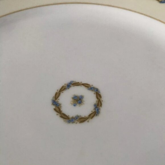 Limoges Charles Ahrenfeldt France 13" Cornflower Gold Serving Charger Plate Dish - Picture 2 of 5